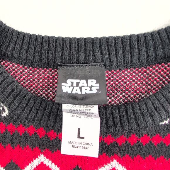 Star Wars Merry Sithmas Crewneck Fair Isle Ugly Christmas Sweater Men's Large - Picture 2 of 7